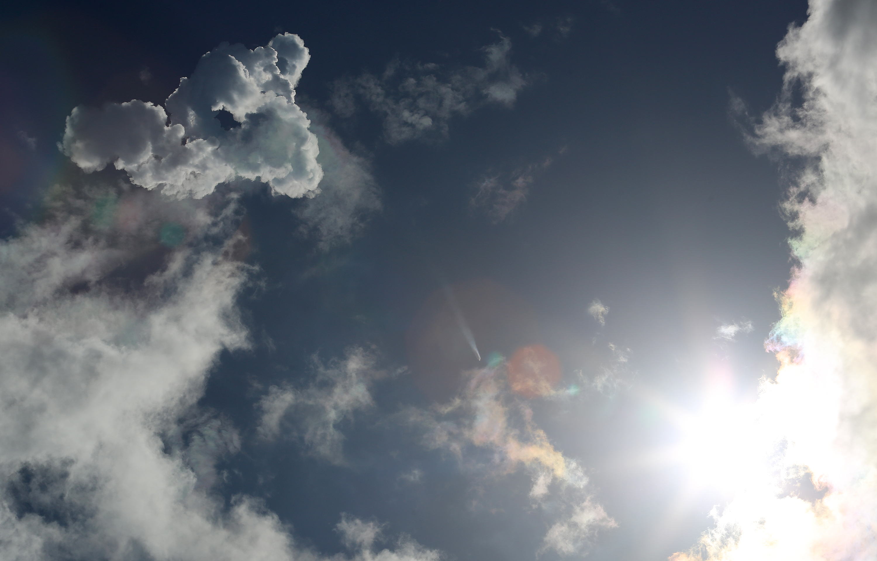 A SpaceX Falcon Heavy rocket launches from Kennedy Space Center's...