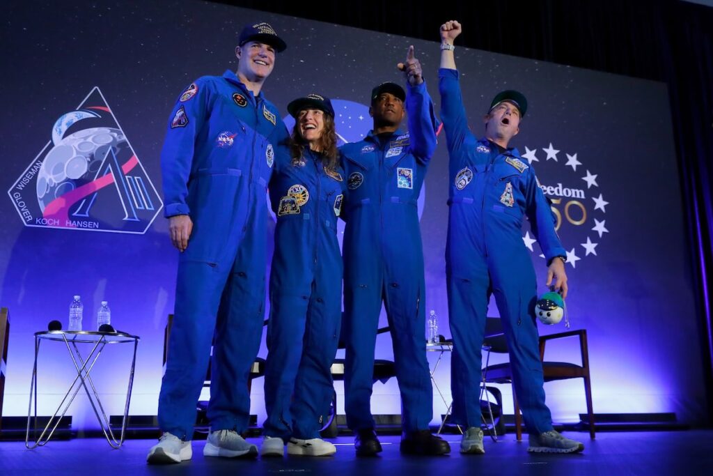 Astronaut Jeremy Hansen and NASA crewmates hold news conference after historic Artemis II mission