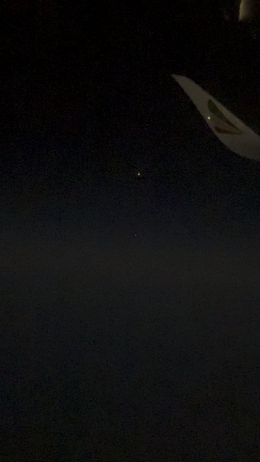 I saw orbs while on my flight to Ethiopia
