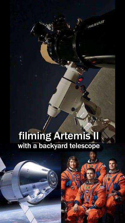 Artemis II from my backyard in Australia