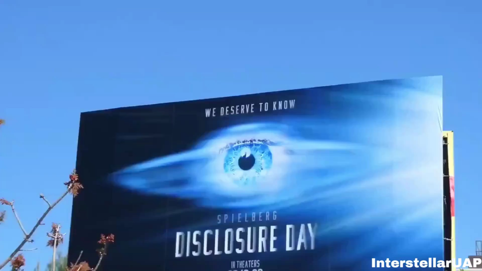 'Disclosure Day' Billboards Just Went Up Across Los Angeles Featuring A Glowing Eye & The Caption, "We Deserve to Know"