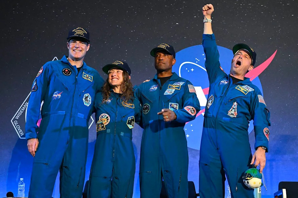 Artemis II mission astronauts Jeremy Hansen, Christina Koch, Victor Glover and Reid WisemanCredit: RONALDO SCHEMIDT / AFP via Getty