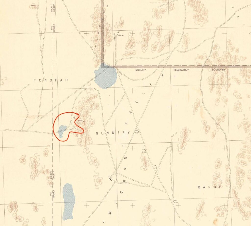 1942 Map Shows Road and Mine Into Papoose Range Near S4 1942 Map Shows Road and Mine Into Papoose Range Near S4