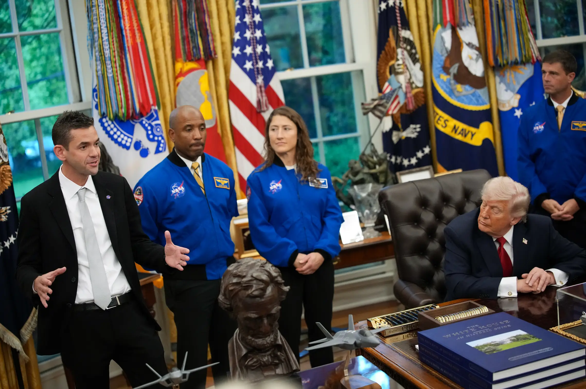 Trump turned his attention to the NASA chief (Andrew Harnik/Getty Images)