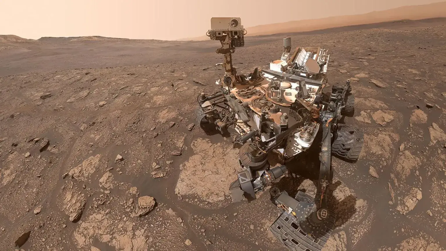 Nasa’s Curiosity Mars rover found a rock in 2020 that has reinforced the idea that live could survive on ancient Mars (NASA/JPL-Caltech/MSSS)