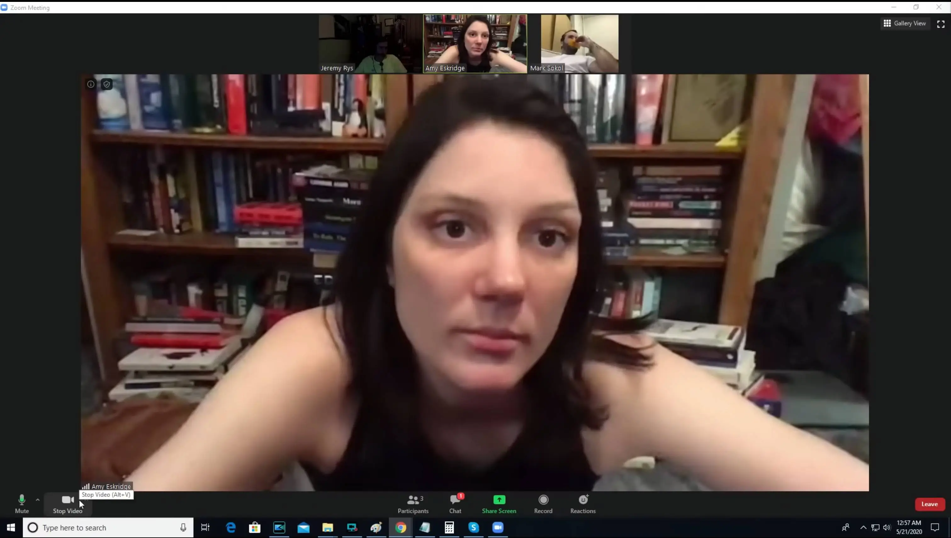 Eskridge claimed she was being targeted because of her work (YouTube / Jeremy Rys)