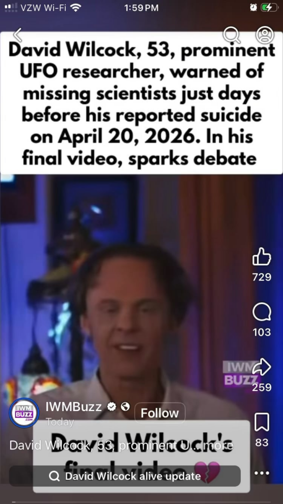 David Wilcock’s bone chilling words just days ago