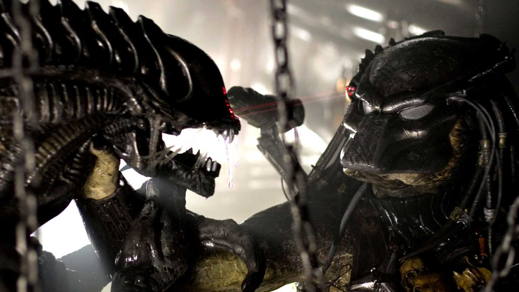 The xenomorph confronts the Predator in Alien vs. Predator: Requiem