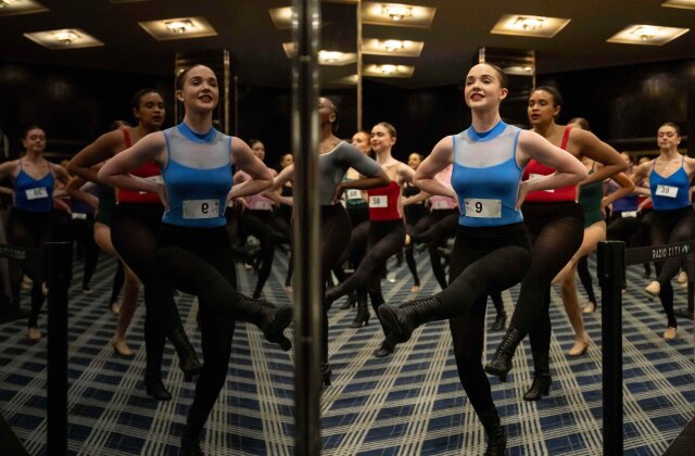 Dancers rehearse before an audition for the Radio City Rockettes at Radio City Music Hall in New York, on Wednesday, April 22, 2026. (AP Photo/Yuki Iwamura)