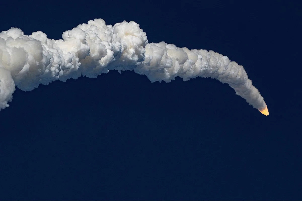 NASA's Artemis 2 rocket blasts into space.
