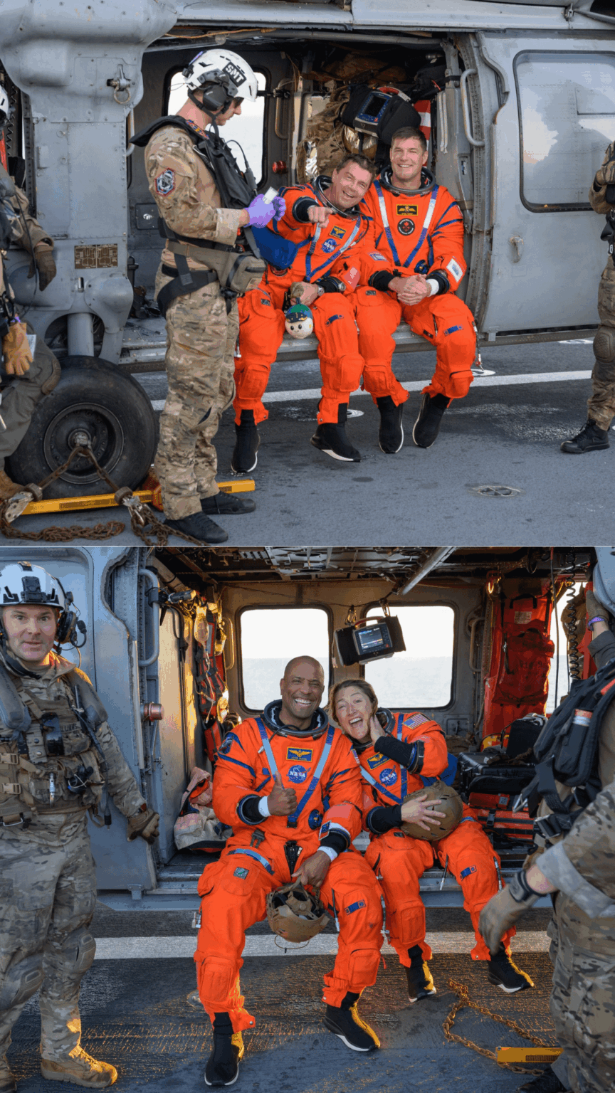 NASA's Fantastic 4 are safely back to Earth, and they're happy
