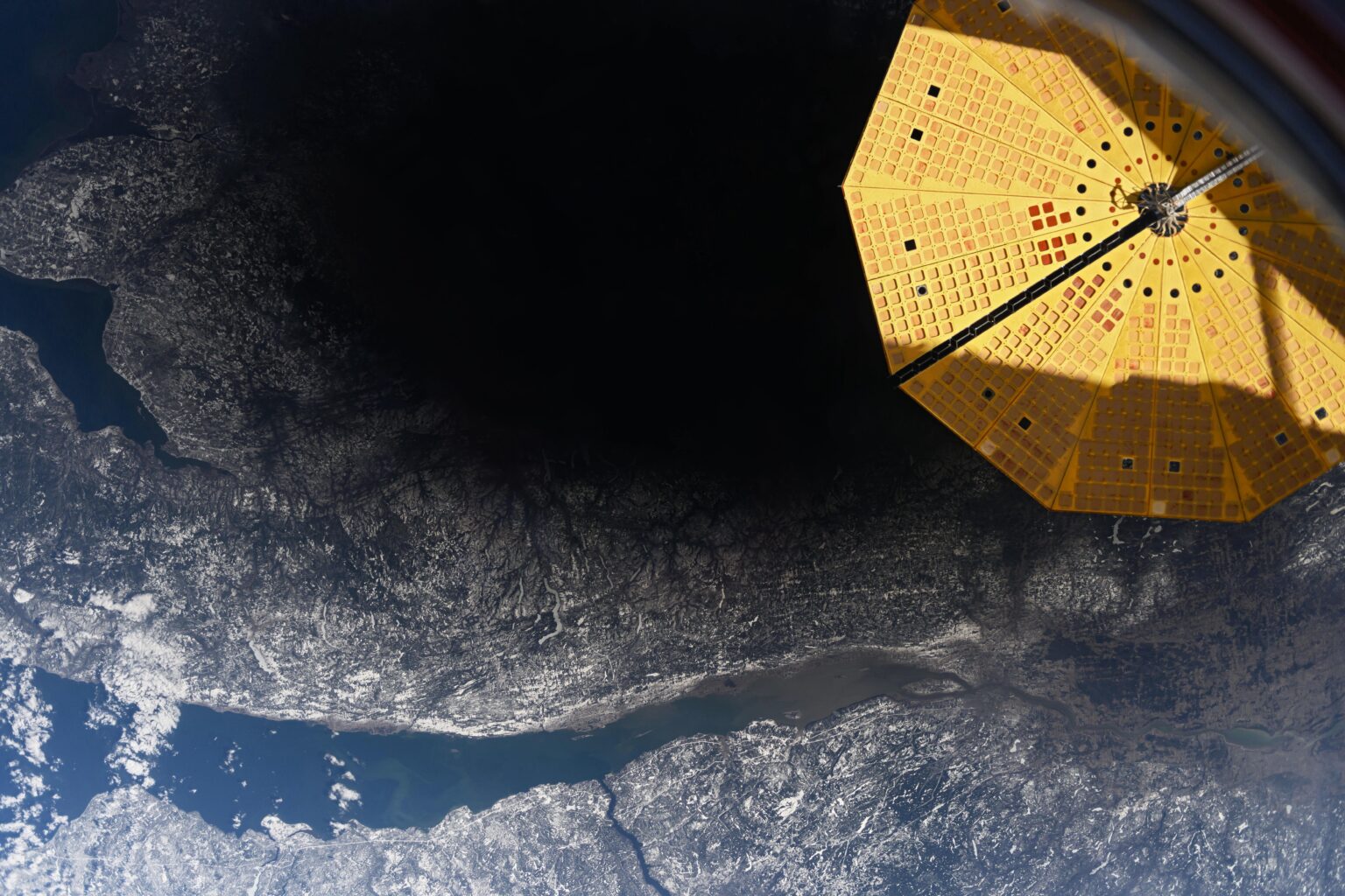 Moon’s shadow during an eclipse