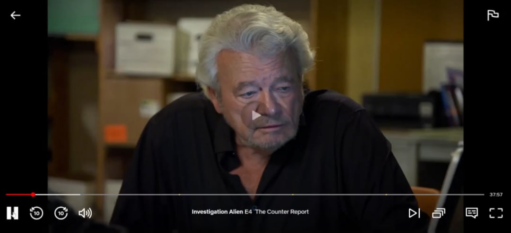 Footage shows luminous USO ( unidentified submerged object ) plunging into the ocean - From documentary Investigation Alien