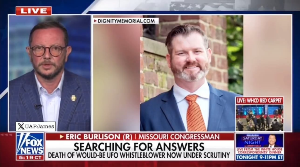 Rep. Burlison tells Fox News the FBI told him they will not “confirm nor deny” an investigation into the suspicious death of would-be UFO whistleblower Matthew Sullivan