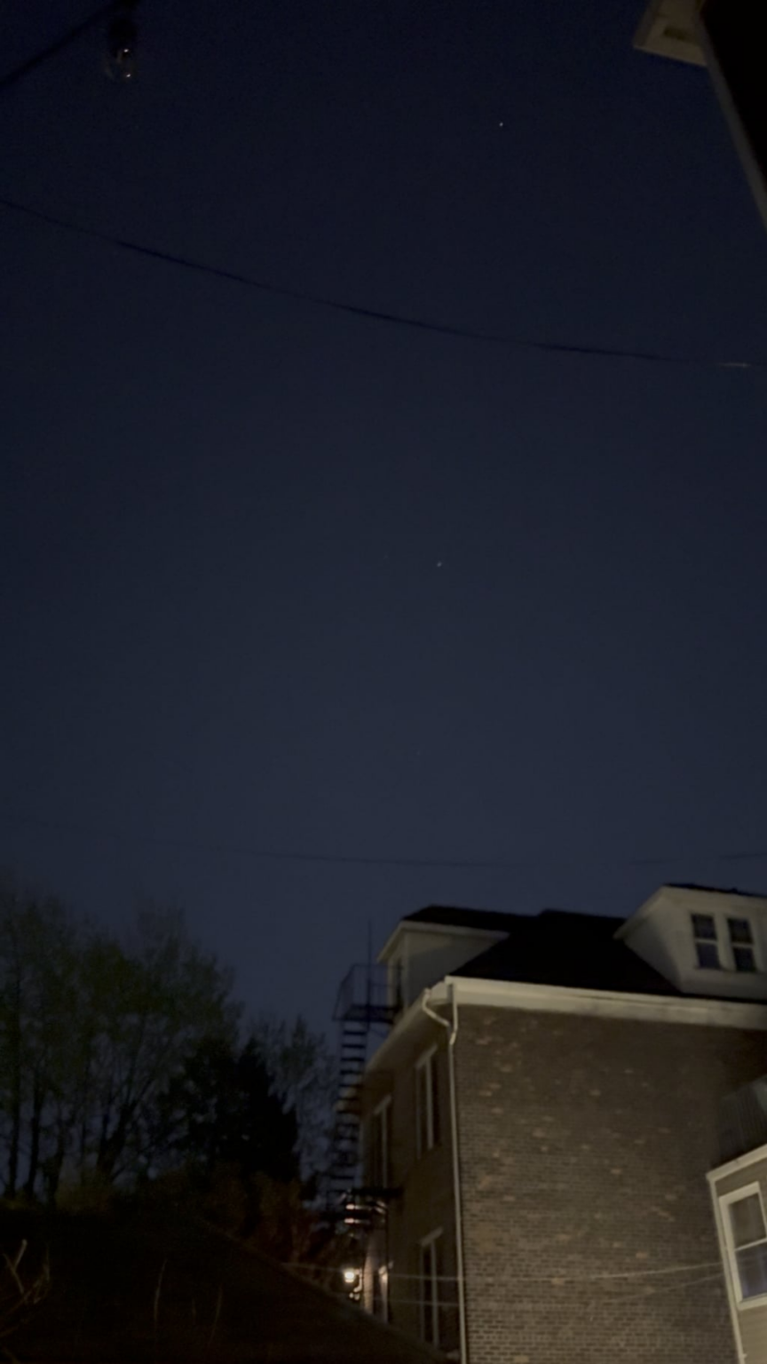 Pair of satalites? Witnessed the following in my backyard. What is it?