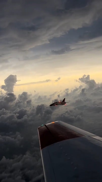 Orb flys over T-45 during an eclipse