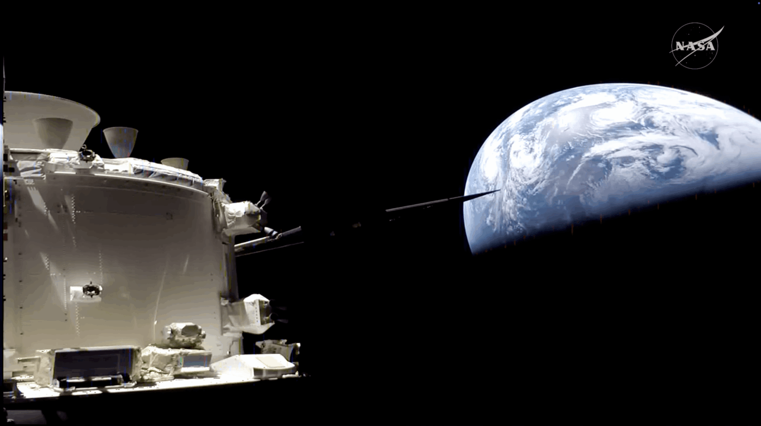 Beautiful view of Artemis and our home from 18000 mi / 30000 km