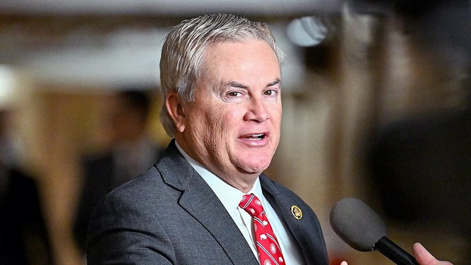 Rep. James Comer speaking to media at the US Capitol in Washington, D.C.