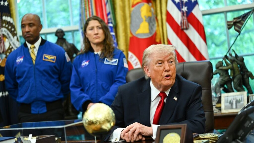 Donald Trump awkwardly mocks NASA chief's 'beautiful' ears in 'f***ing rude' interaction