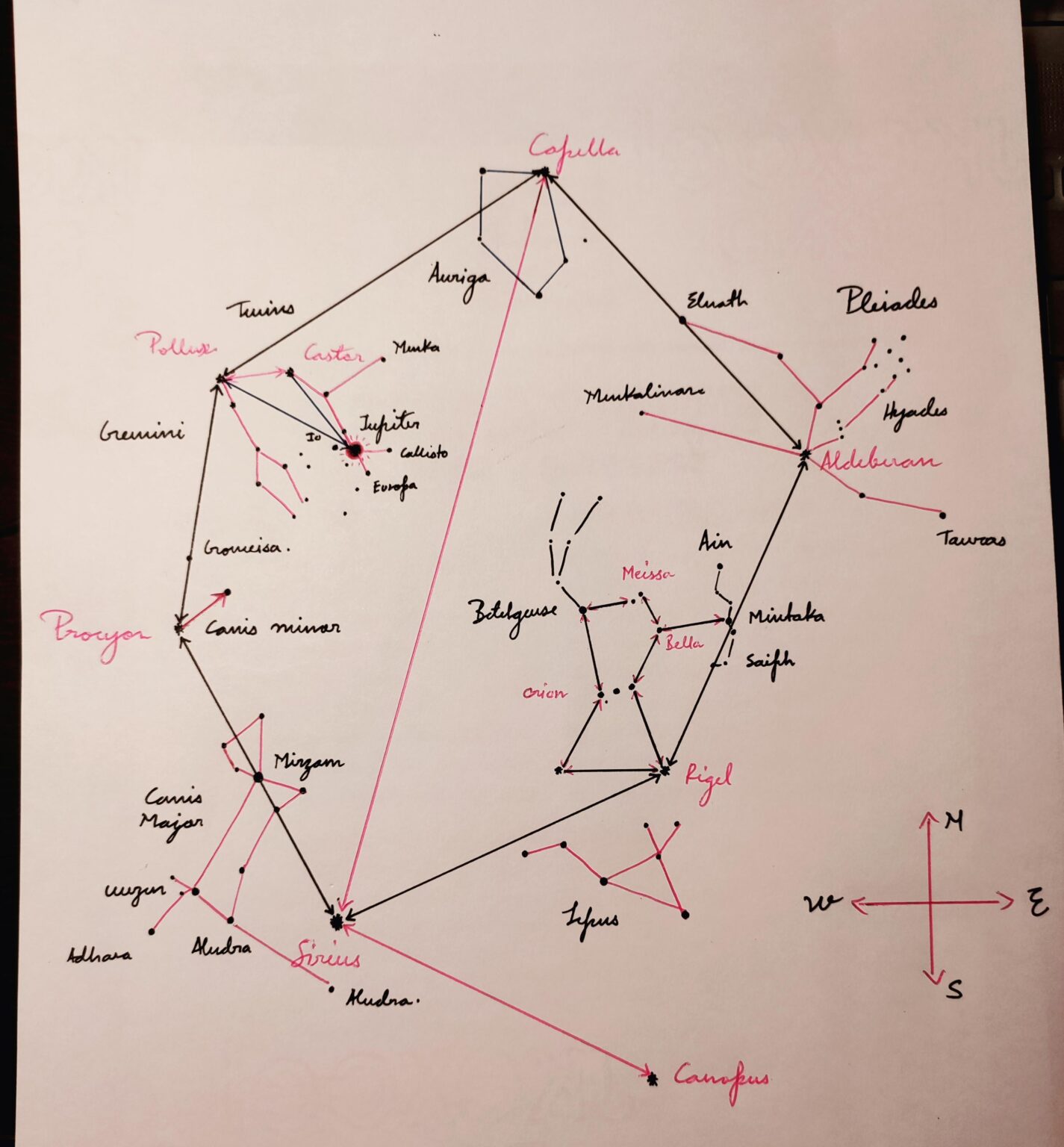 Tried tracing few cons from today's night sky.. :)