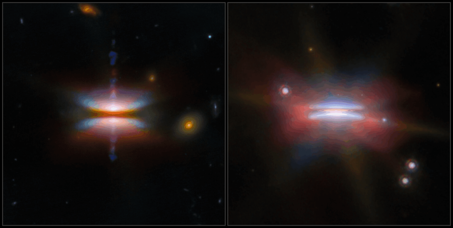 JWST images a pair of planet-forming discs