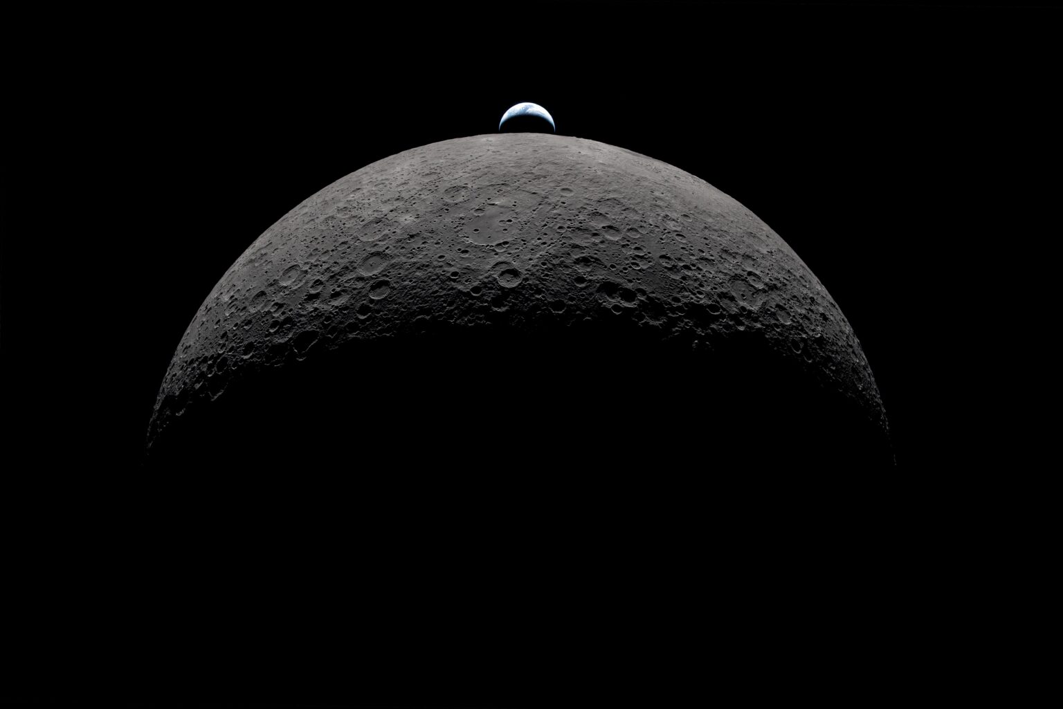 Artemis II view of the Moon& Earth edited and centered