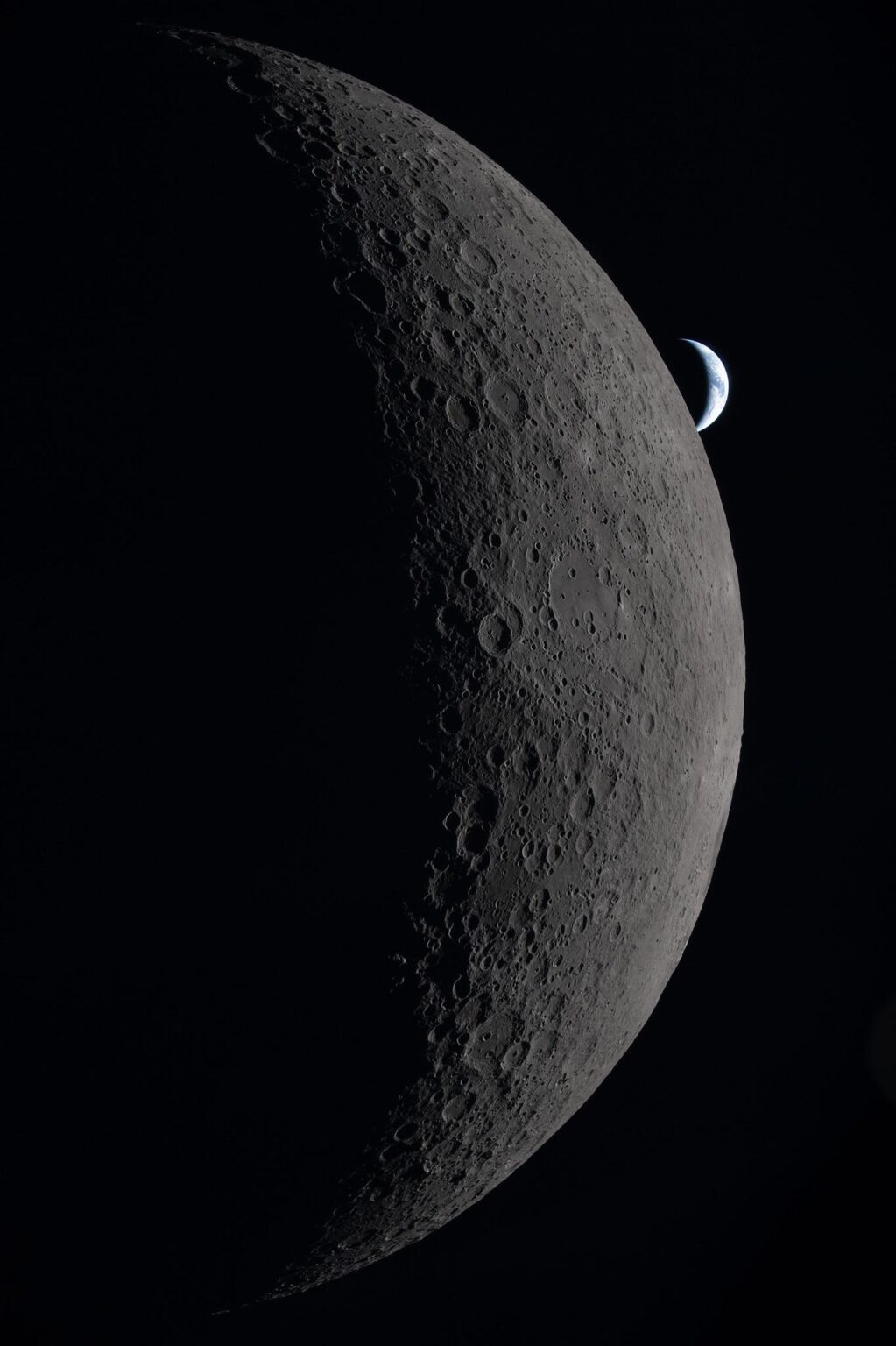 Crescent Earth & Crescent Moon