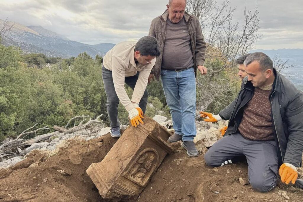 Goat herder discovers richly carved stele from Roman era -