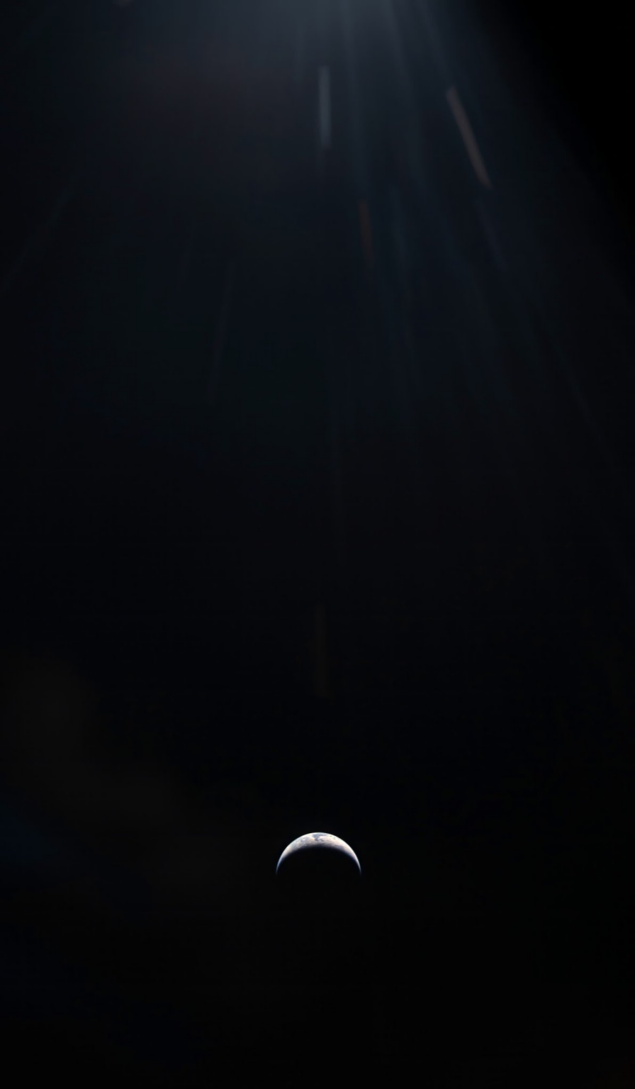 Crescent Earth from Artemis II