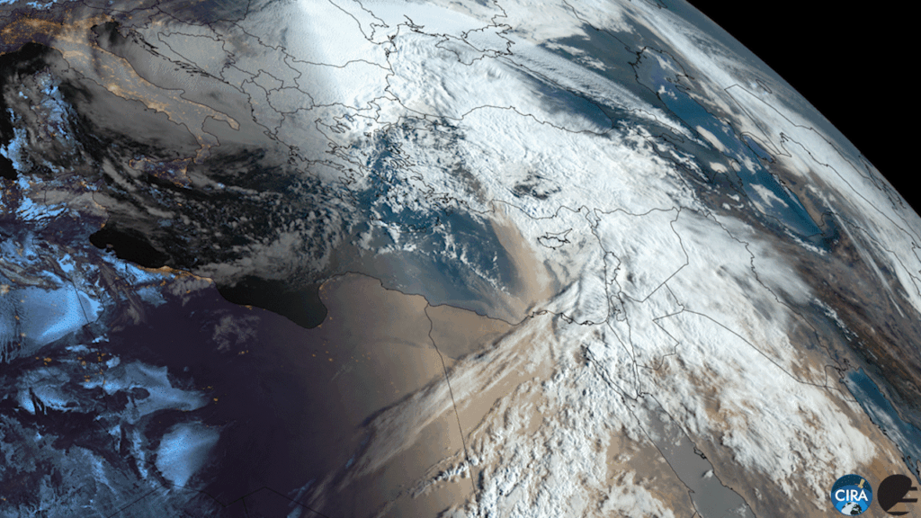 Storm Erminio Lofts More Saharan Dust
