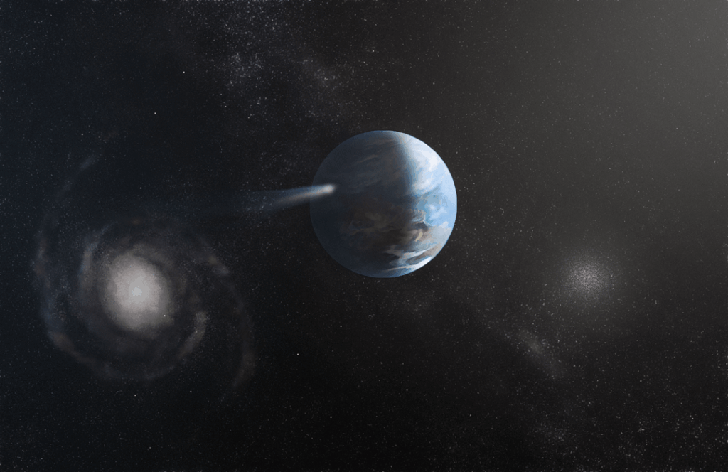 An earth-like planet in another galaxy