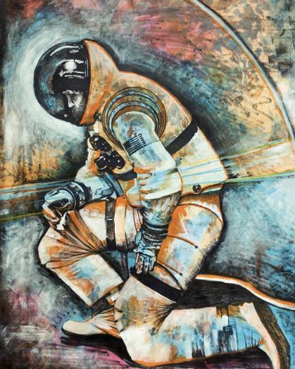 Study based on photos of prototype spacesuits.