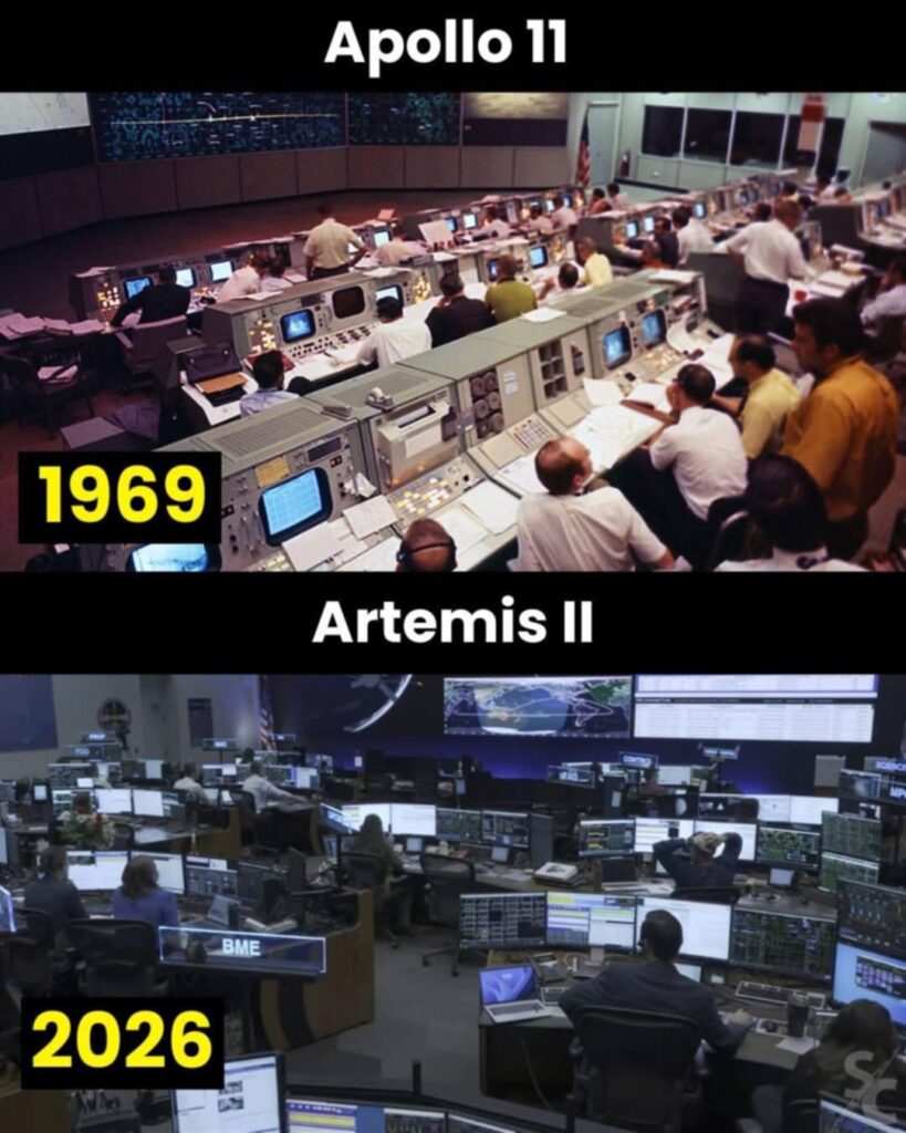 Apollo XI vs Artemis II control room