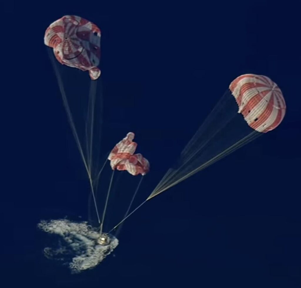 Artemis 2 splashes down at 0:07 UTC.