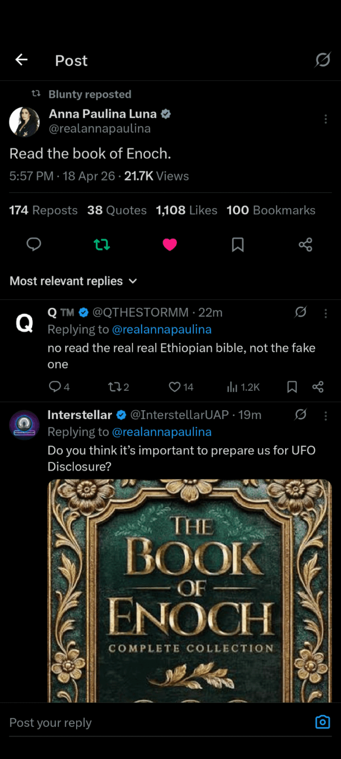 Rep. Luna: "Read the Book of Enoch"