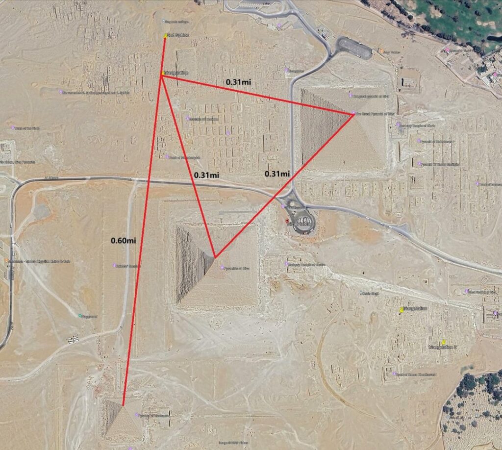 My Trilateration Lands On Feature Called "Segunda esfinge" "The Second Sphinx" In Spanish "Segunda Esfinge"29°58'52.52"N 31° 7'45.67"E