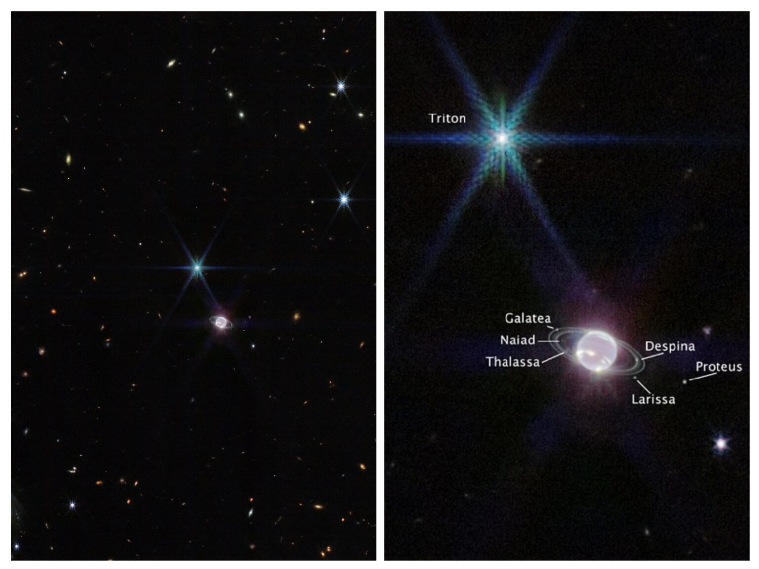 Neptune and its rings captured by JWST