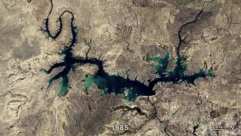 30 years of Landsat images reveal Amistad Reservoir changes and bathymetry