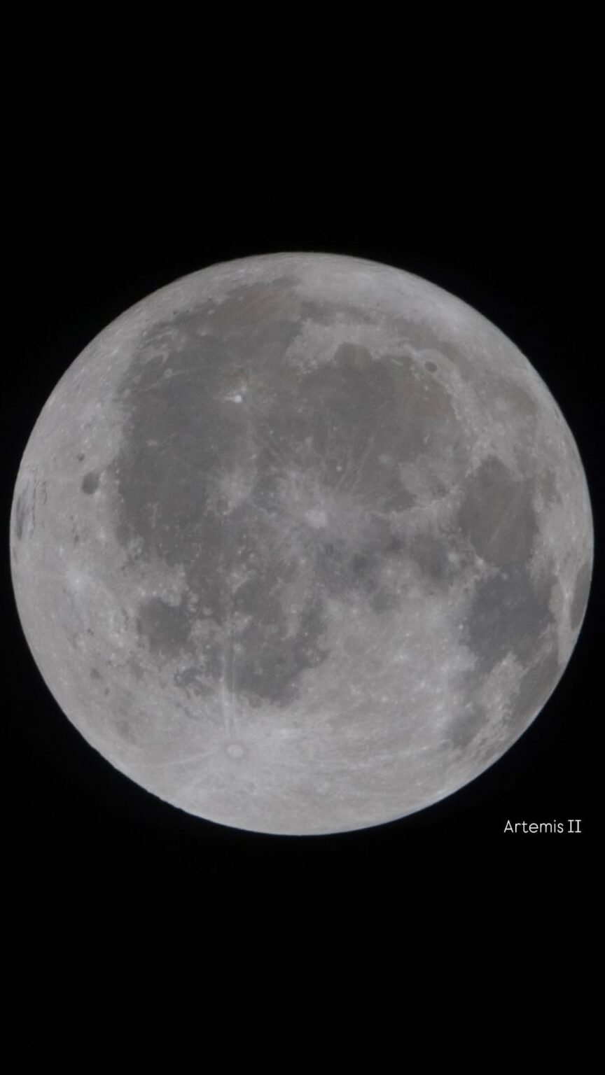 Shots of Moon Compared: Artemis II Vs Me on Earth 🧡🤝🏻💙