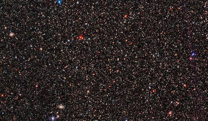 Observation images of areas close to our galaxy's face. Numerous stars belonging to our galaxy fill the screen, and in the meantime, galaxies and various celestial bodies can be seen together in the background. [Jang Seowon / Jeong Man-geun (Seoul National University)]