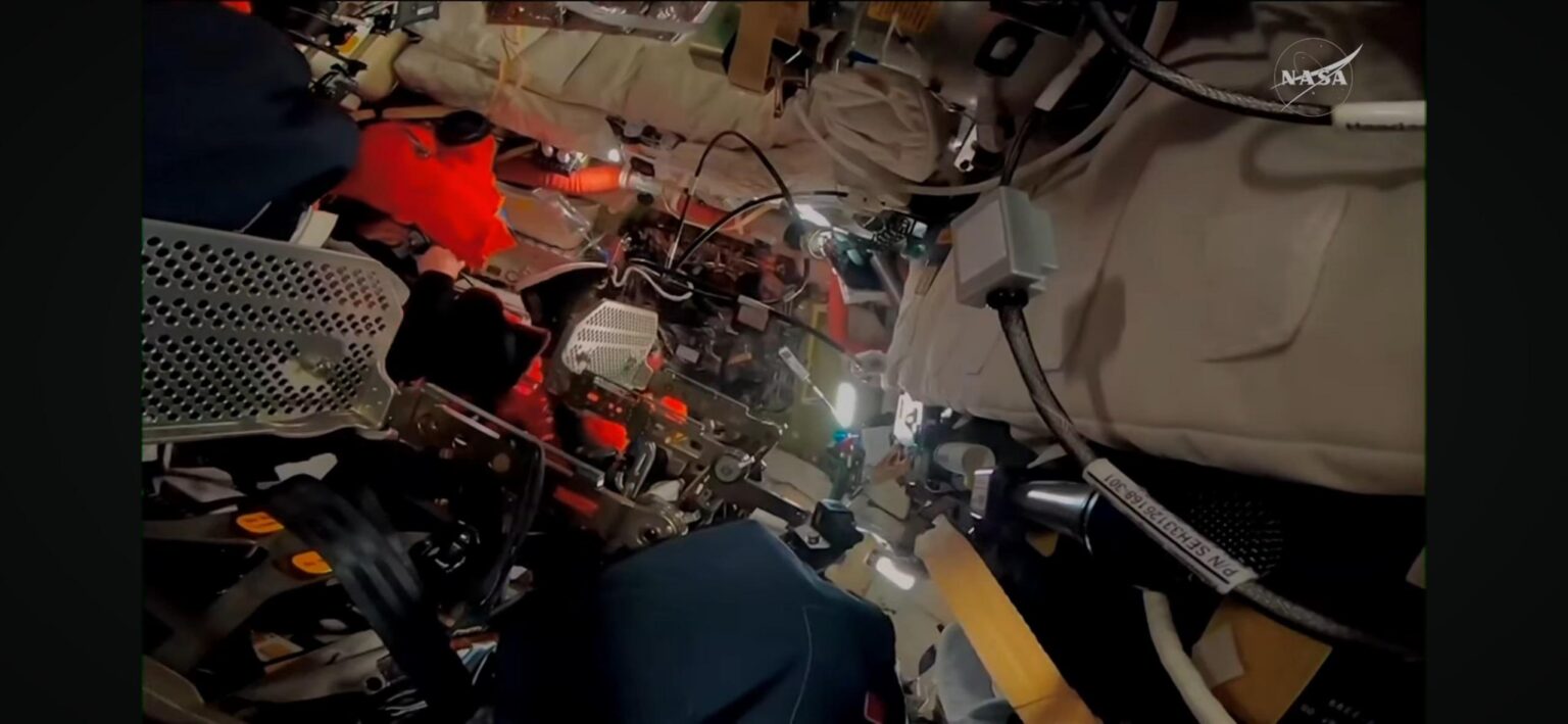 The Artemis II crew are putting on their suits