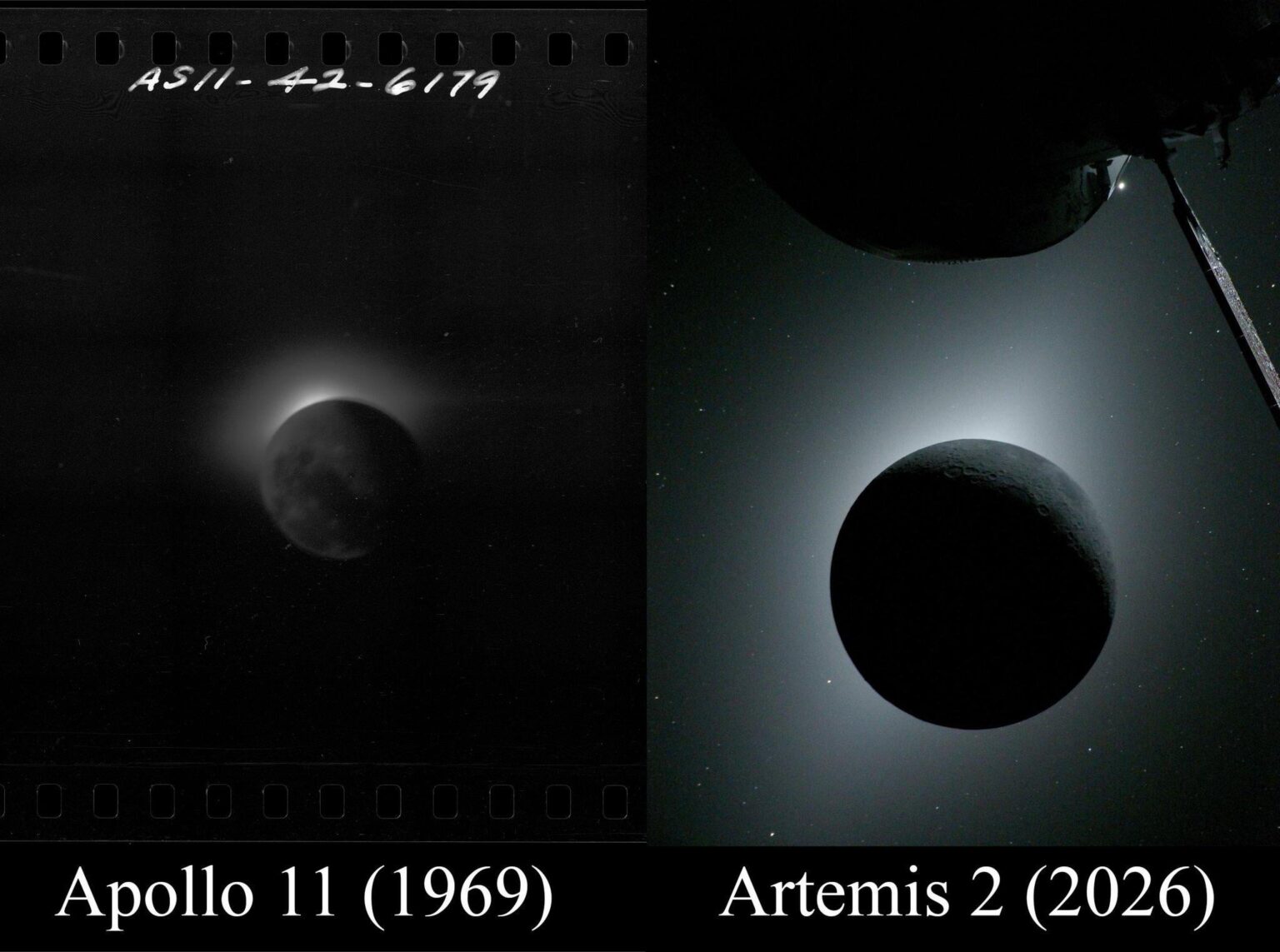 Artemis 2 solar eclipse vs. Apollo 11 solar eclipse