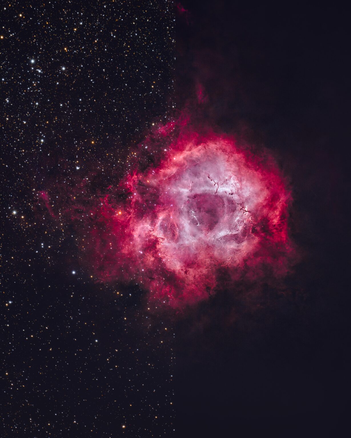 The Skull Nebula (NGC 2237) – Regular vs Starless