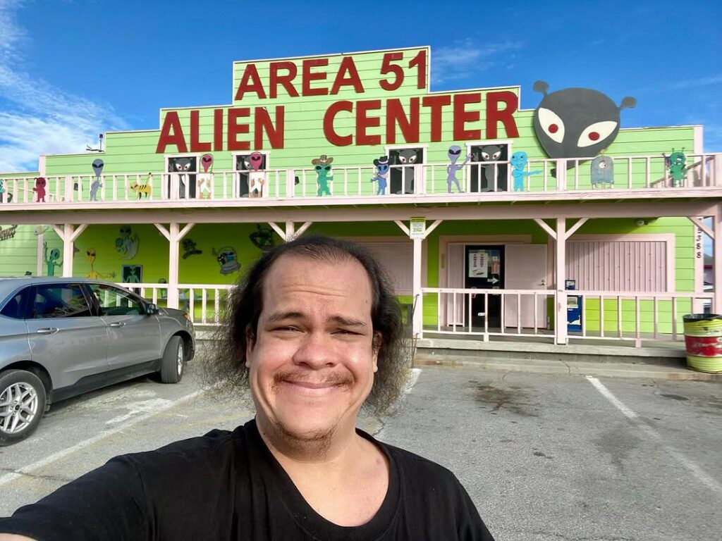 Me Standing Behind The Area 51 Alien Center