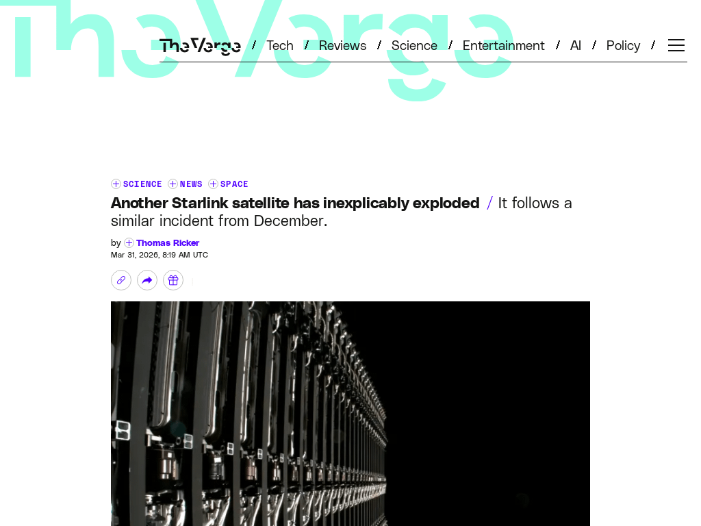 Second Starlink satellite 'explodes'