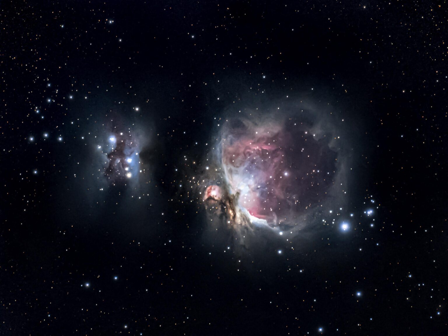 Orion Nebula and Running Man Nebula Orion Nebula and Running Man Nebula