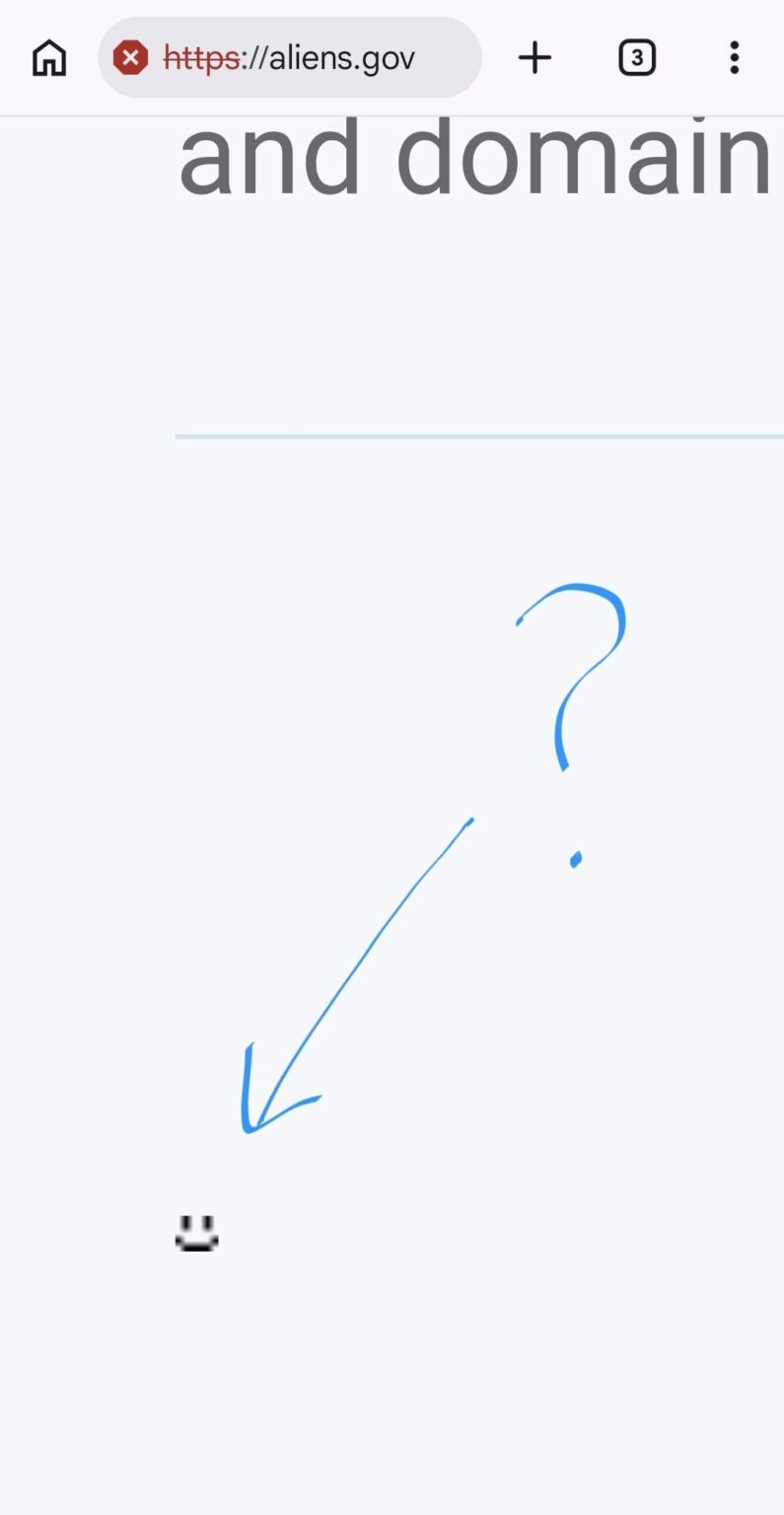 Aliens.gov just updated with Smiley Face?!