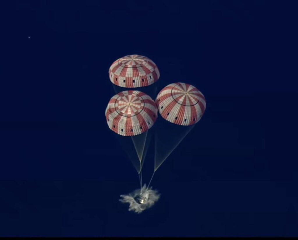 Splashdown of Artemis II