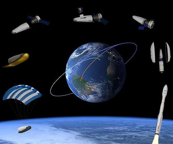 Full scale Space Rider test craft set for parafoil glide trials