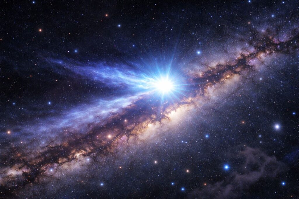 Ten undergraduate students received an astronomy homework assignment, began sifting through data on the university's computer, and ended up discovering the oldest star ever recorded in the universe, a cosmic immigrant that formed shortly after the Big Bang and was wandering alone towards the Milky Way.